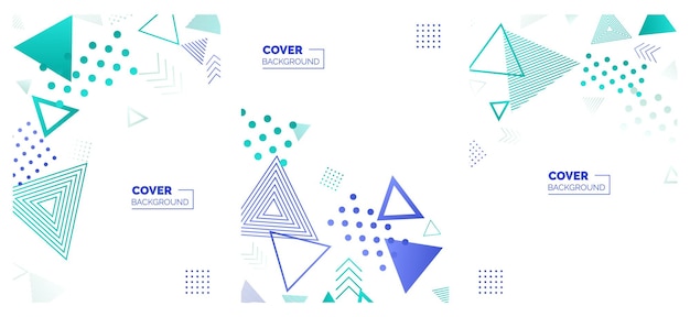 Moderno conjunto de portadas abstractas diseño de portadas mínimas ilustración vectorial de fondo geométrico de colores