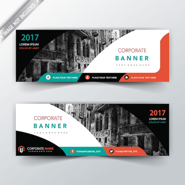 moderno diseño de dos caras de banner