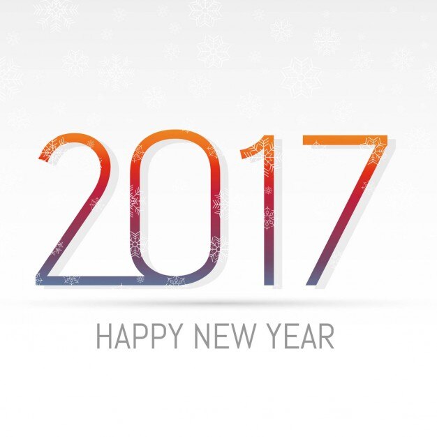 Moderno fondo de año nuevo 2017 de colores
