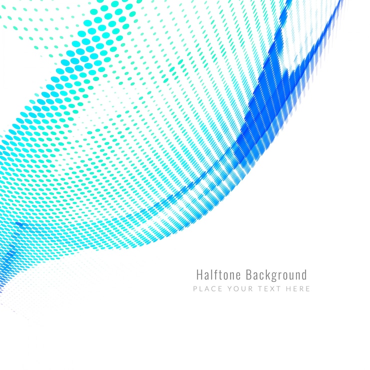Vector gratuito moderno fondo azul de medios tonos
