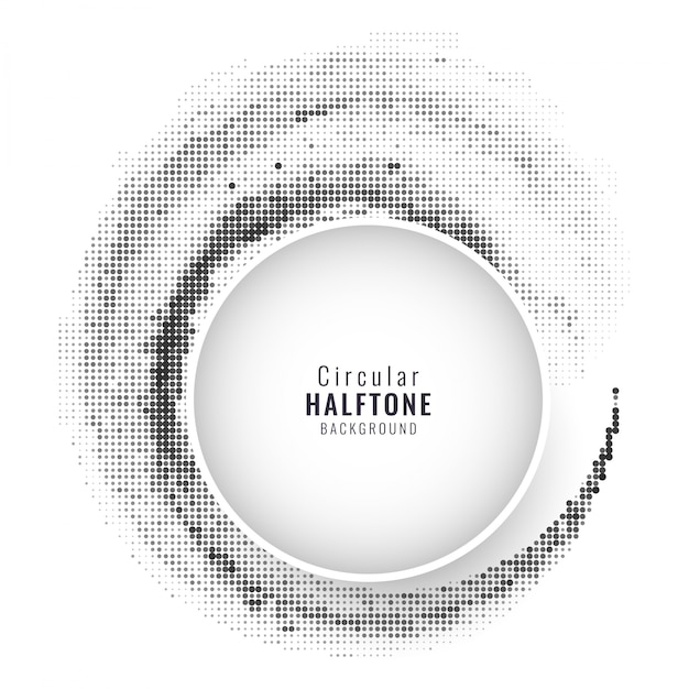 Vector gratuito moderno fondo circular con puntos de semitono