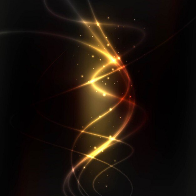 Moderno fondo con luces doradas