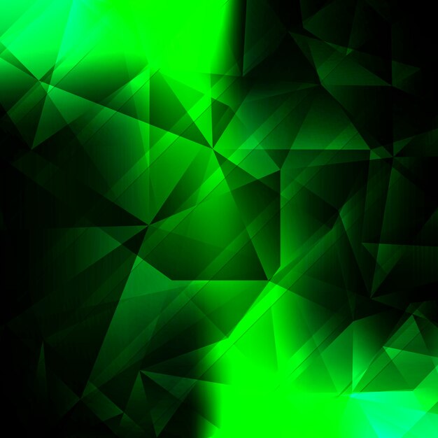 Moderno fondo verde brilloso poligonal