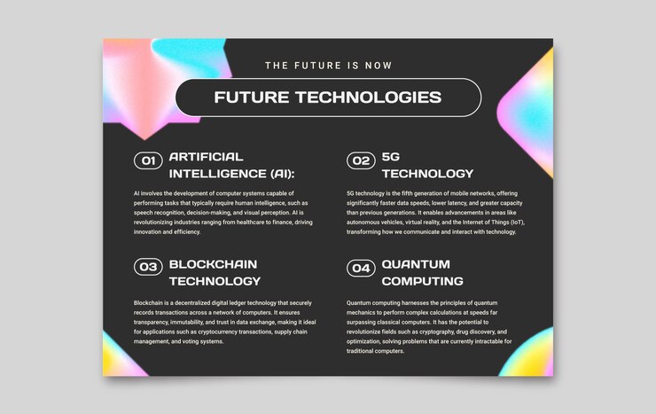 Vector gratuito moderno holográfico abstracto de las tecnologías futuras plantilla infográfica