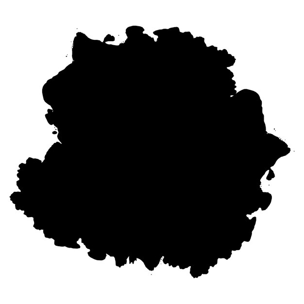 El moderno pincel grunge negro sobre un fondo blanco