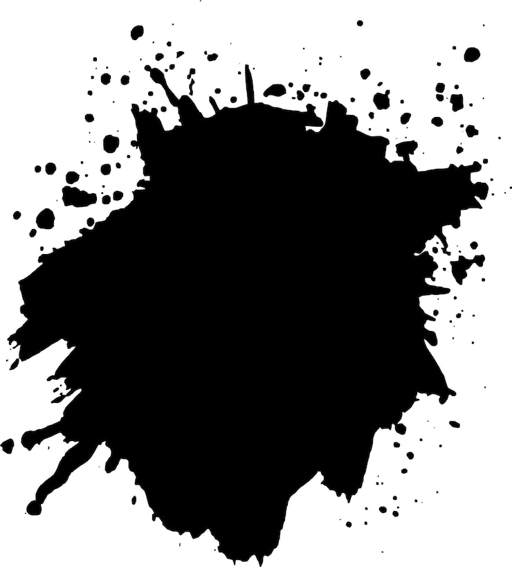 Vector gratuito el moderno pincel grunge negro sobre un fondo blanco