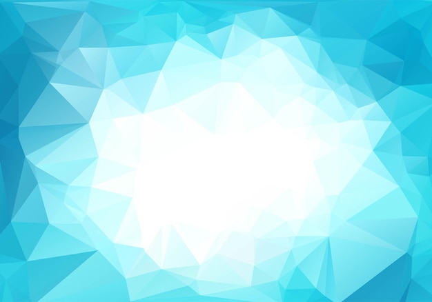 Moderno bajo poli formas de triángulo azul claro fondo