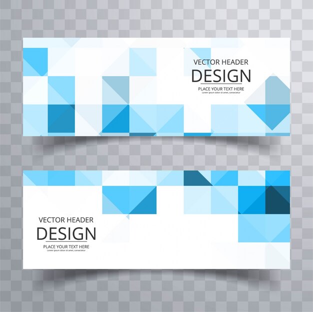 Modernos banners de mosaico