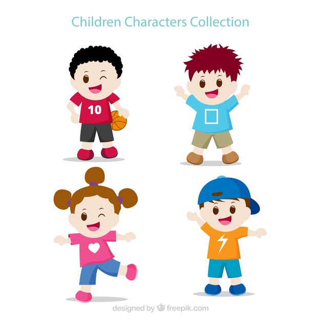 Modernos personajes de niños