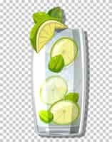 Vector gratuito mojito cocktail en vaso