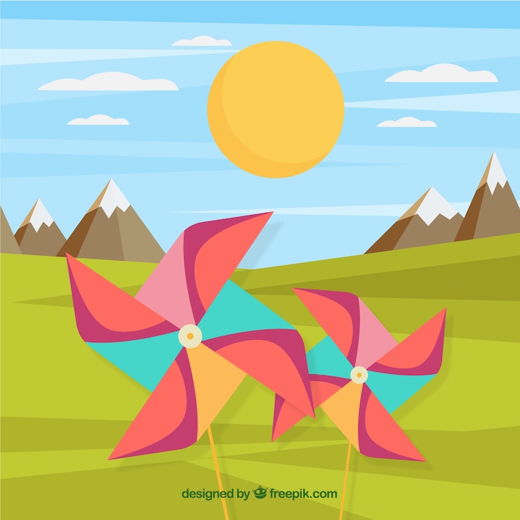 Vector gratuito molino de viento de fondo