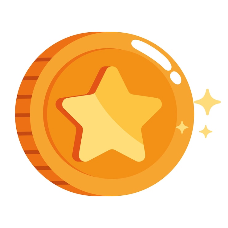 Vector gratuito moneda de artículo de videojuego