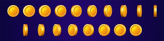Las monedas de oro dan la vuelta al conjunto de animación.