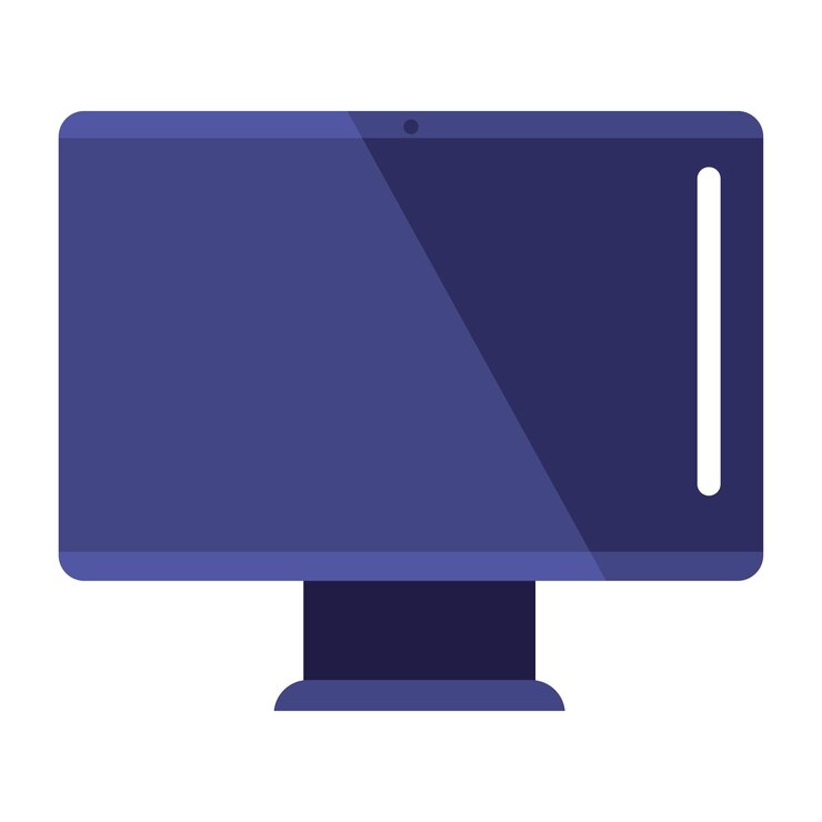 Vector gratuito monitor de la computadora moderna