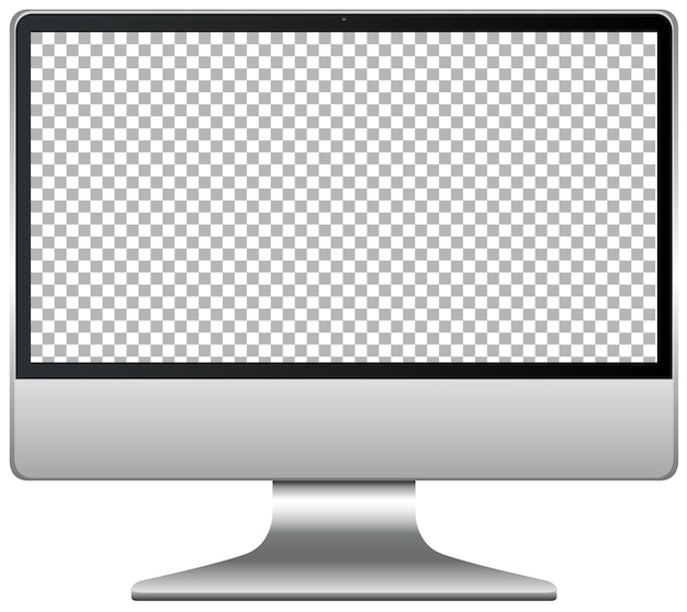 Monitor de pantalla de ordenador aislado sobre fondo blanco.