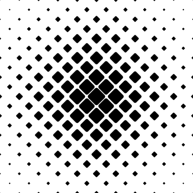 Monocromo cuadrado patrón de fondo - ilustración vectorial geométrica
