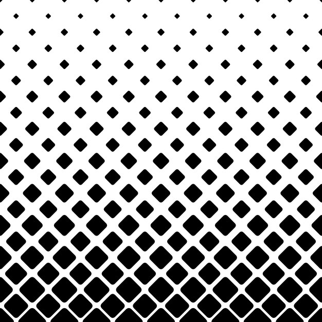 Monocromo cuadrado patrón de fondo - ilustración vectorial geométrica
