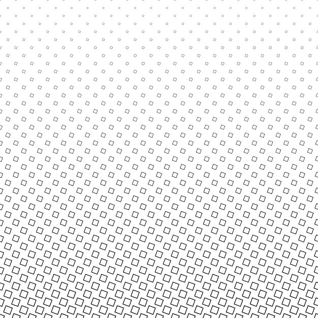 Monocromo cuadrado patrón - geométrico halftone resumen vector diseño de fondo de cuadrados angulares