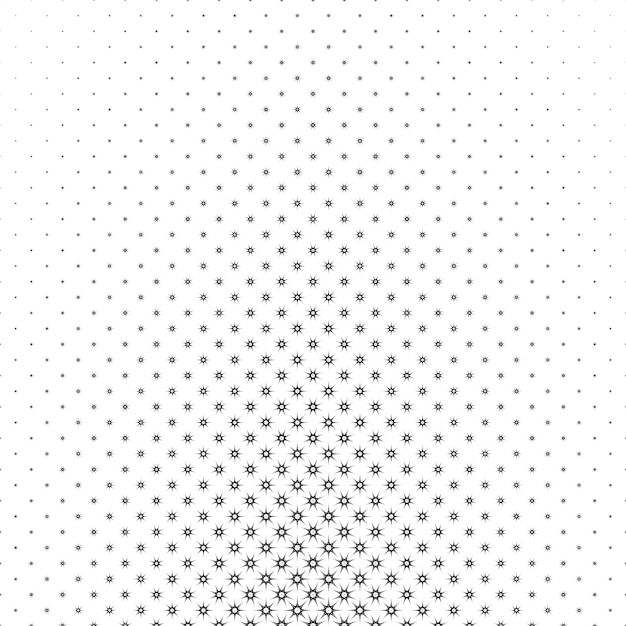 Vector gratuito monocromo estrella patrón - geométrica halftone resumen vector de fondo diseño gráfico