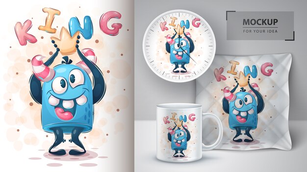 Monstruo loco - póster y merchandising