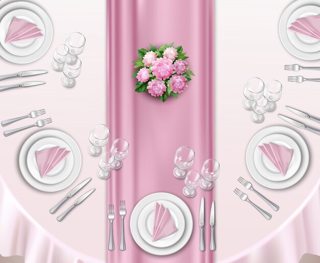 Montaje de mesa de boda