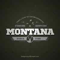 Vector gratuito montana logo retro