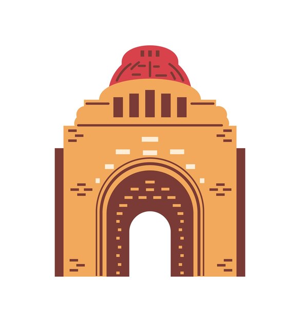 Monumento a la revolución mexicana Ilustración aislada