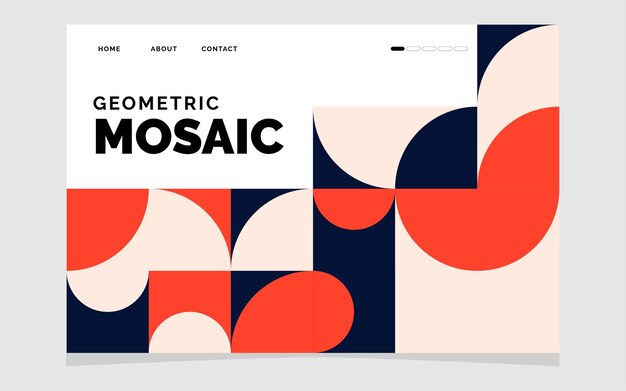 Mosaico Plano Fondo creativo Ilustración vectorial