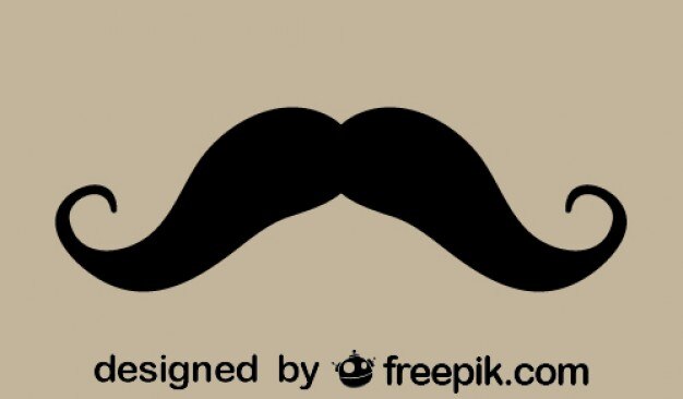 Mostacho de moda de caballero retro