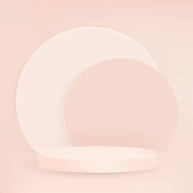 Mostrar podio 3D rendering vector mínimo producto pastel telón de fondo