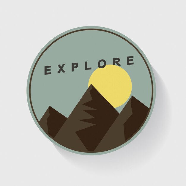 Mountain y Moon Nature Travel Explore