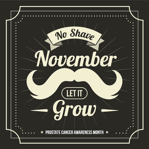 Vector gratuito movember bigote vintage