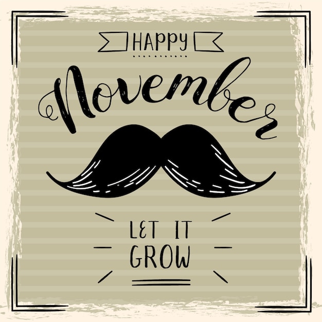 Movember vintage deja crecer fondo