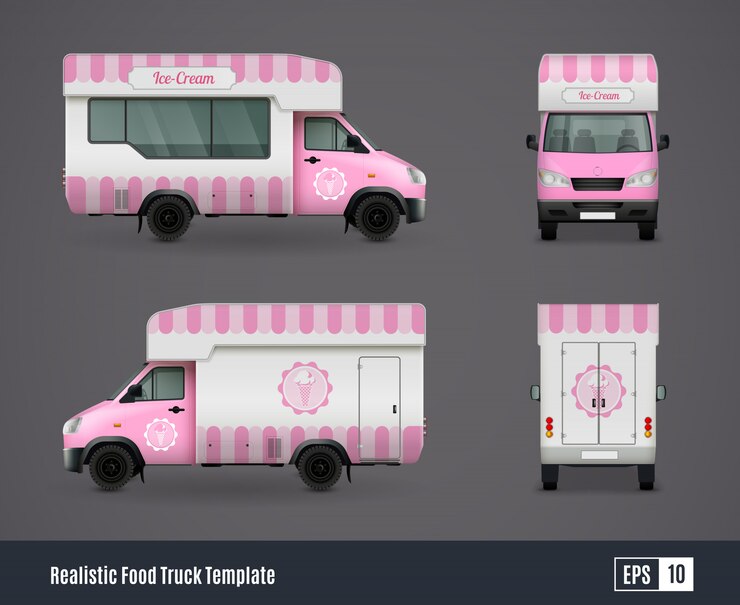 Vector gratuito mr whippy van 