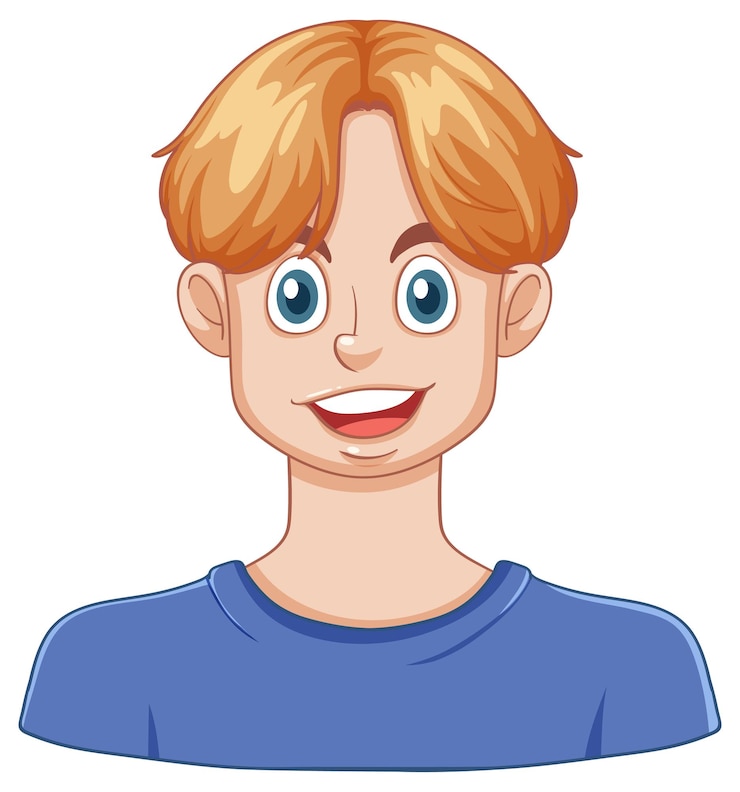 Vector gratuito muchacho adolescente con cara de sonrisa