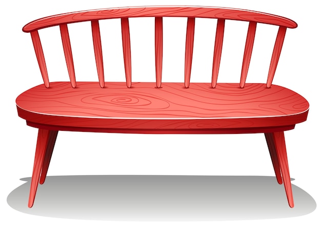 Un mueble de madera rojo