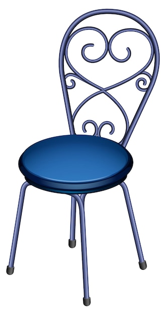 Un mueble de silla azul