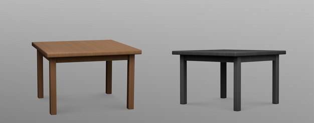 Muebles de cocina o escritorio de oficina vacíos aislados en 3d