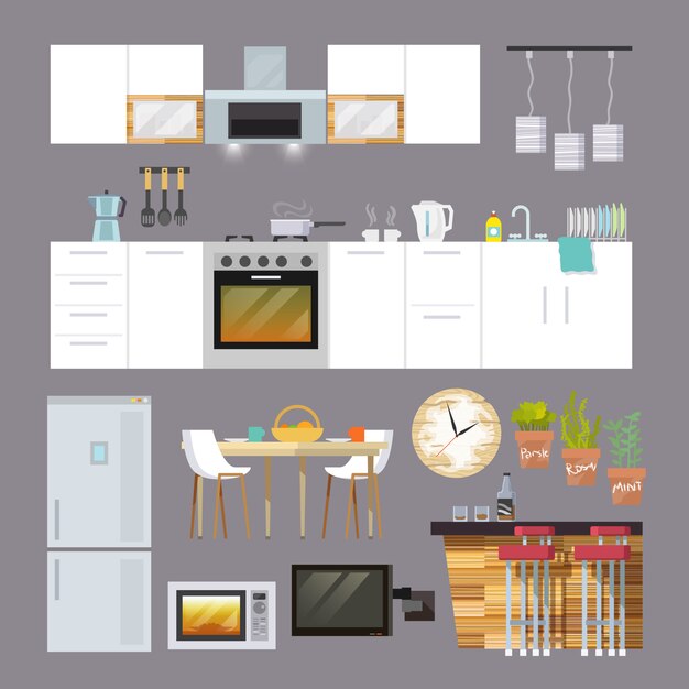 Muebles de cocina planos