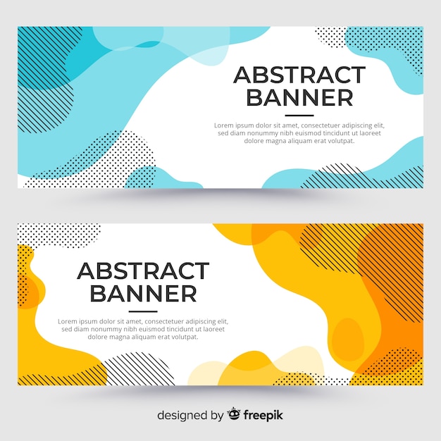 Vector gratuito muestra banner abstracto fluido