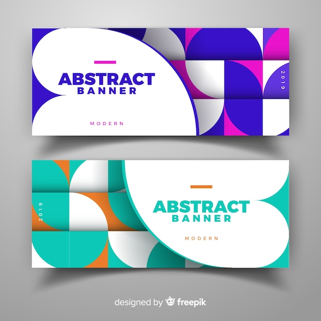 Vector gratuito muestra banner abstracto