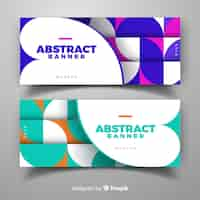 Vector gratuito muestra banner abstracto