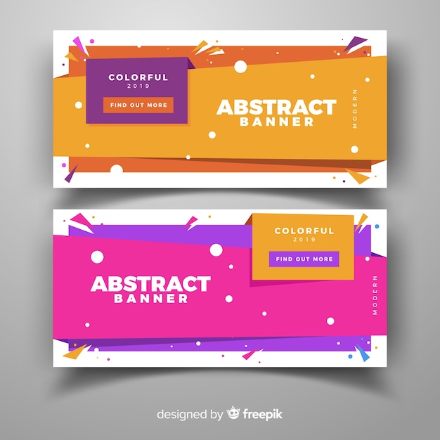 Muestra banner abstracto