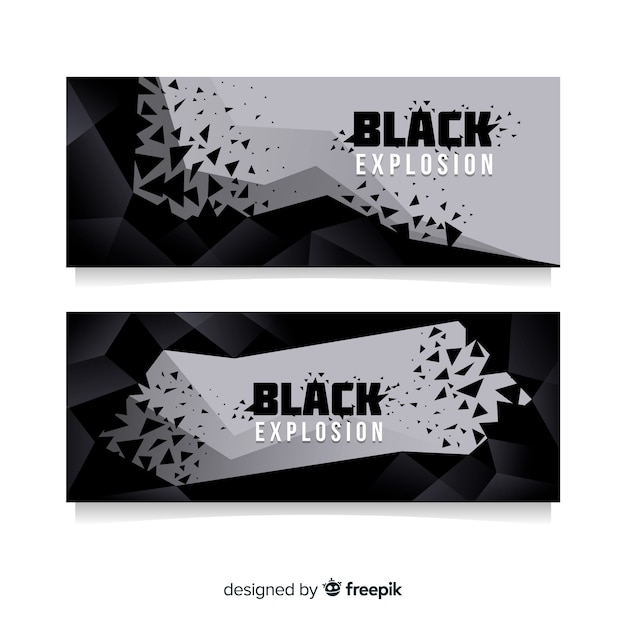 Muestra banner explosión oscura