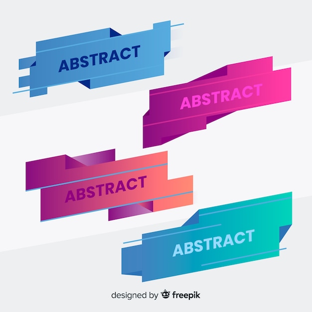 Vector gratuito muestra banner formas geométricas