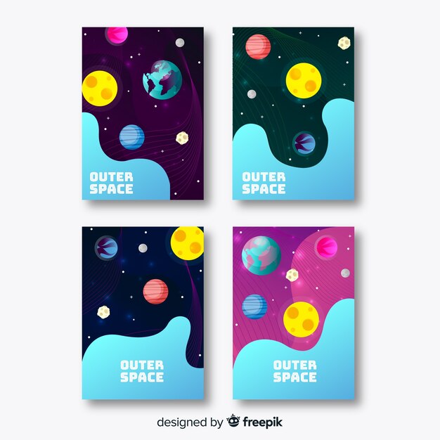 Muestra banner galaxia dibujado a mano