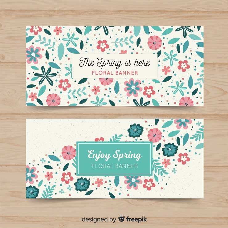 Vector gratuito muestra banner primavera hojas