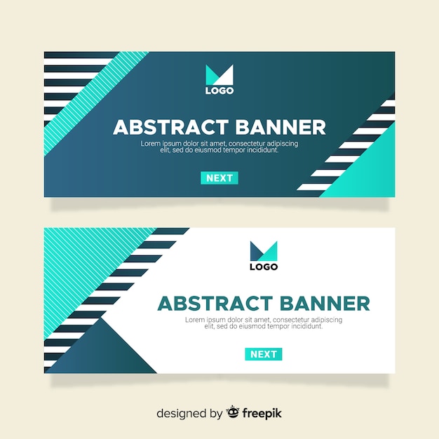 Muestra banner rayas
