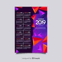 Vector gratuito muestra calendario triángulos volumen