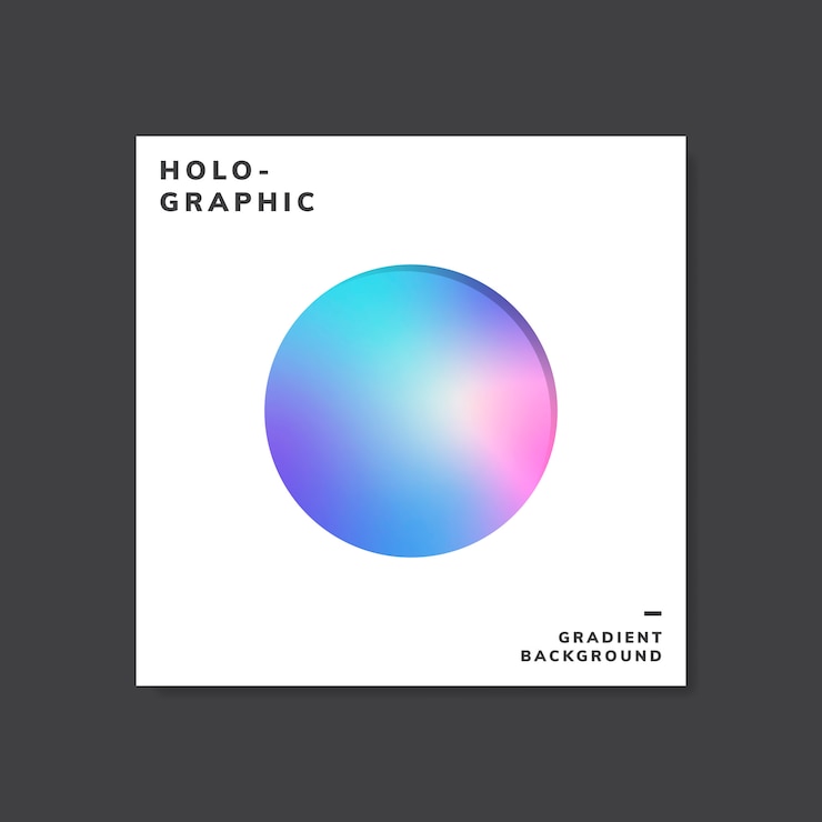 Vector gratuito muestra de diseño de fondo holográfico de gradiente colorido